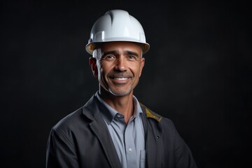 Smart portrait, male senior engineer standing with his arms crossed confidently. - 651947974