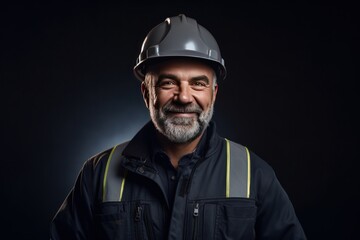 Smart portrait, male senior engineer standing with his arms crossed confidently. - 651947982
