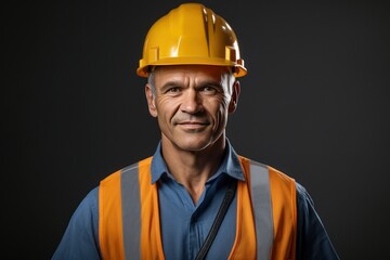Smart portrait, male senior engineer standing with his arms crossed confidently. - 651947983
