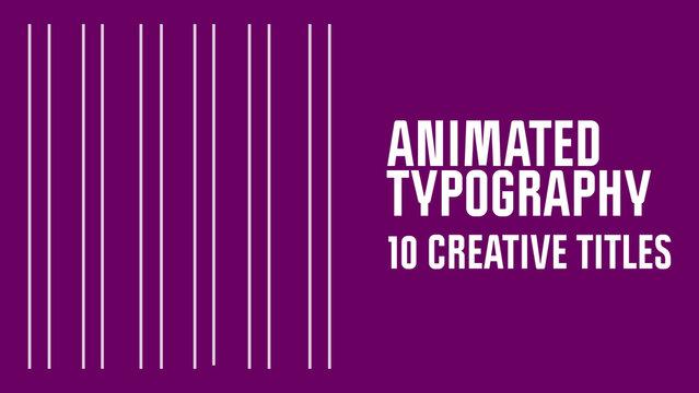 Animated Typography Toolkit | Animated Titles with Control Panel