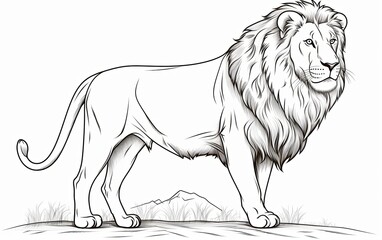 Fototapeta premium lion isolated on white