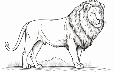 lion isolated on white