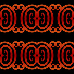 Seamless colourful batik ethnic dayak aztec Kalimantan pattern for background textile garment 