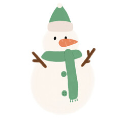 Christmas Snowman Cartoon illustration For Christmas Festival