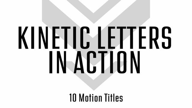 Kinetic Letters in Action | Animated Titles with Control Panel