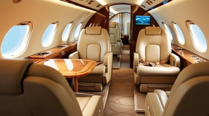 Private Jet Interior.