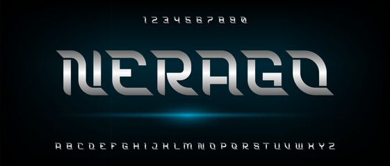 Modern creative alphabet with urban style template