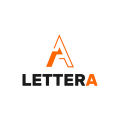 letter a line art , letter A logo template