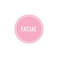 ''Facial'' Word Illustration