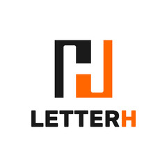 negative space letter G logo template