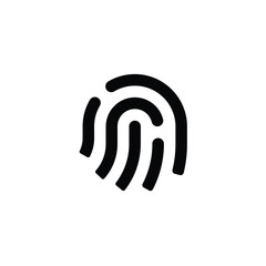 fingerprint, touch id on white background. fingerprint icon vector