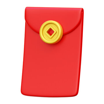 Chinese Envelope 3d Icon Illustrations