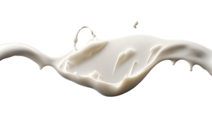 Milk Splash PNG Isolated Background, Generated AI