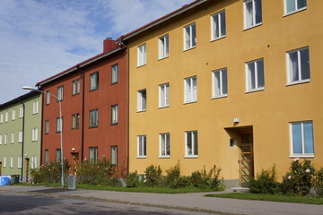 Fototapeta na wymiar Swedish apartments with exposed livingspace