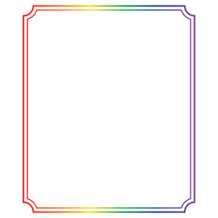 Obraz premium gradient frame rainbow color vintage metallic design christmas frame Pride Frame
