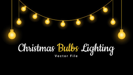 Christmas bulb lights background