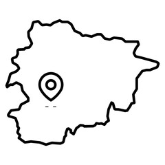 andorra map illustration