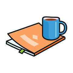 Book vector icon. Color vector icon isolated on white background book .