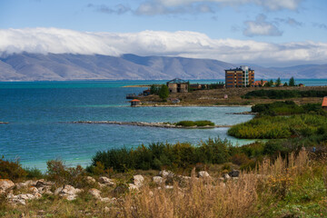 Fototapeta na wymiar Fabulous view of Lake Sevan, Armenia
