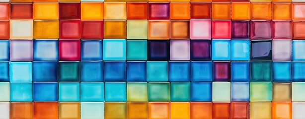 Colorful glass tiles