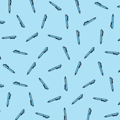 A Cartoon Vector Icon Illustration of a pen pattern, Signifying school Tools Object