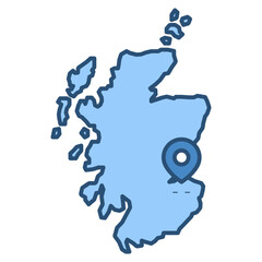 scotland map illustration