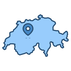 switzerland map illustration