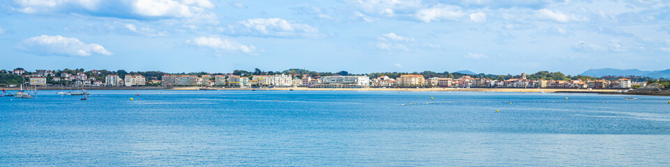View on the town of Saint-Jean-de-Luz and its bay in France