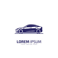 Automotive sport car racing logo template on white background.