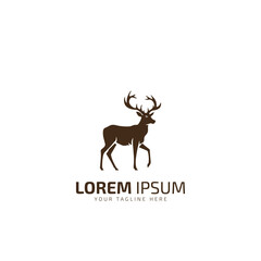 deer logo icon vector illustration