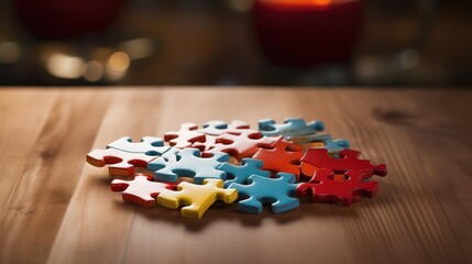 Incomplete puzzles. jigsaw puzzle