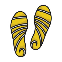 Print of shoe vector icon. Color vector icon isolated on white background print of shoe .
