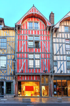 Old house in Troyes, France