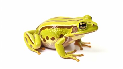 Obraz premium Chinese gliding frog Rhacophorus dennysi animal isolated.Generative AI