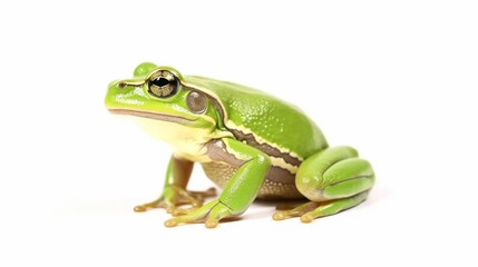 Obraz premium Chinese gliding frog Rhacophorus dennysi animal isolated.Generative AI