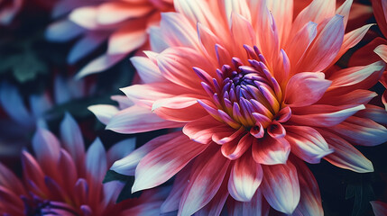 beautiful flower with leaves seen up close, with generative ai