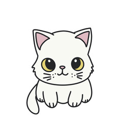Cute cat, illustration 