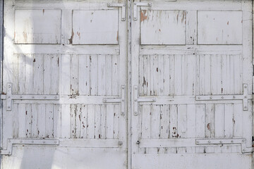 Old wooden door with white paint. Old wood door with white paint.