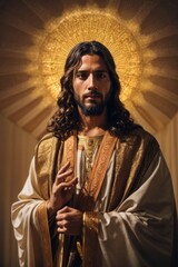 Naklejka premium virgin mary and jesus