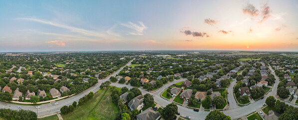 Suburban Sprawl at Sunset