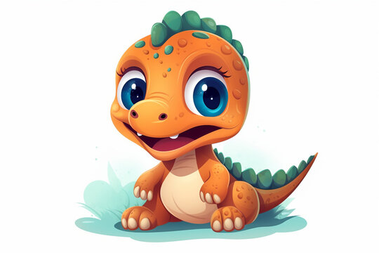 cute animal dinosaur vector