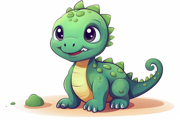 cute animal dinosaur vector