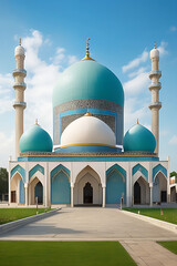 Obraz premium An Islamic background for a mosque , a background for Ramadan. Social media posts .Muslim Holy Month Ramadan Kareem