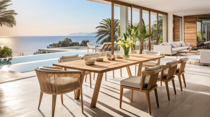 Dining Room with stunning sea view