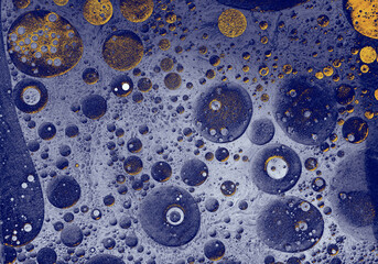 Abstract creative marble pattern with spots. Traditional art of Ebru marbling