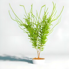 A mini carrot plant potted image Generative AI