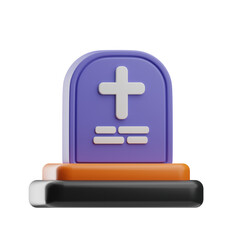 Obraz premium helloween tombstone 3d illustration