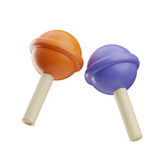 helloween Lollipop 3d illustration