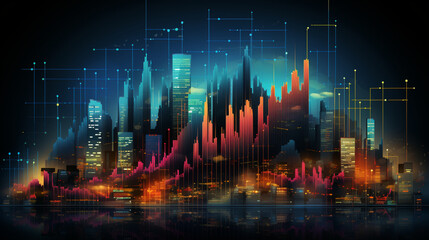 Financial Market Charts Vector Illustration