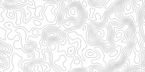 Topographic map background geographic line map with elevation assignments. The black on white contours vector topography stylized height of the lines map.